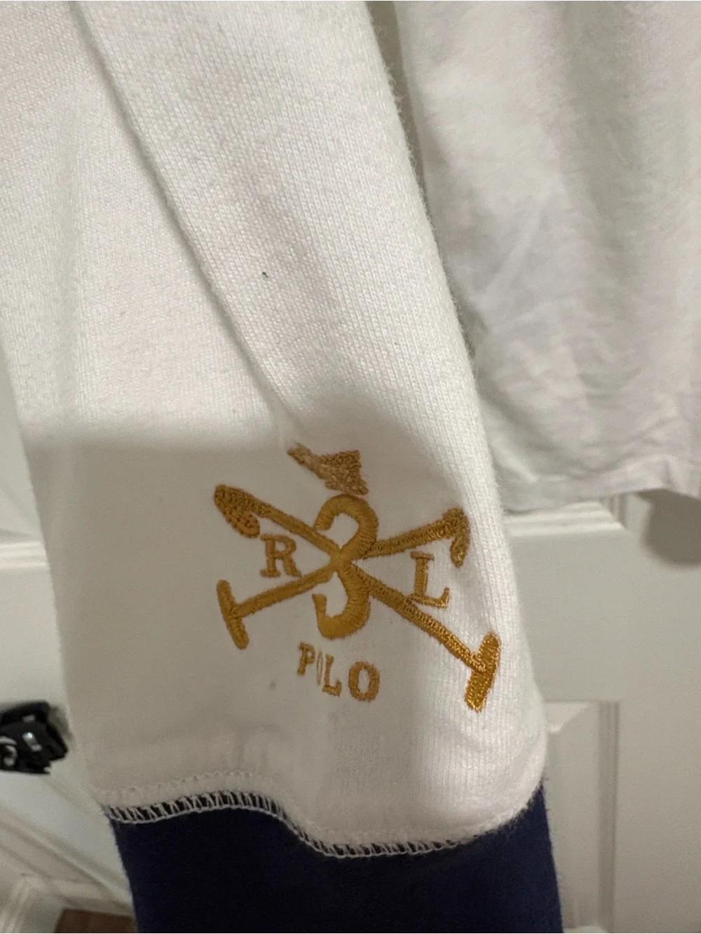 Polo Ralph Lauren vintage White Premium Club Embroidered Rugby Shirt kids 16-18